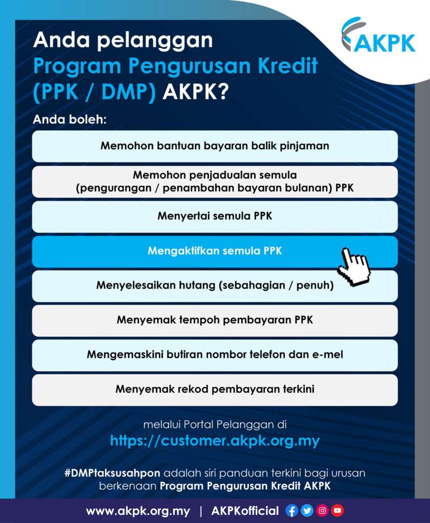 Cara Aktifkan Semula AKPK(Akaun Disekat)